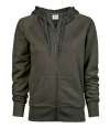 T5436 5436 Tee Jays Ladies Fashion Zip Hooded Sweatshirt Deep Green colour image